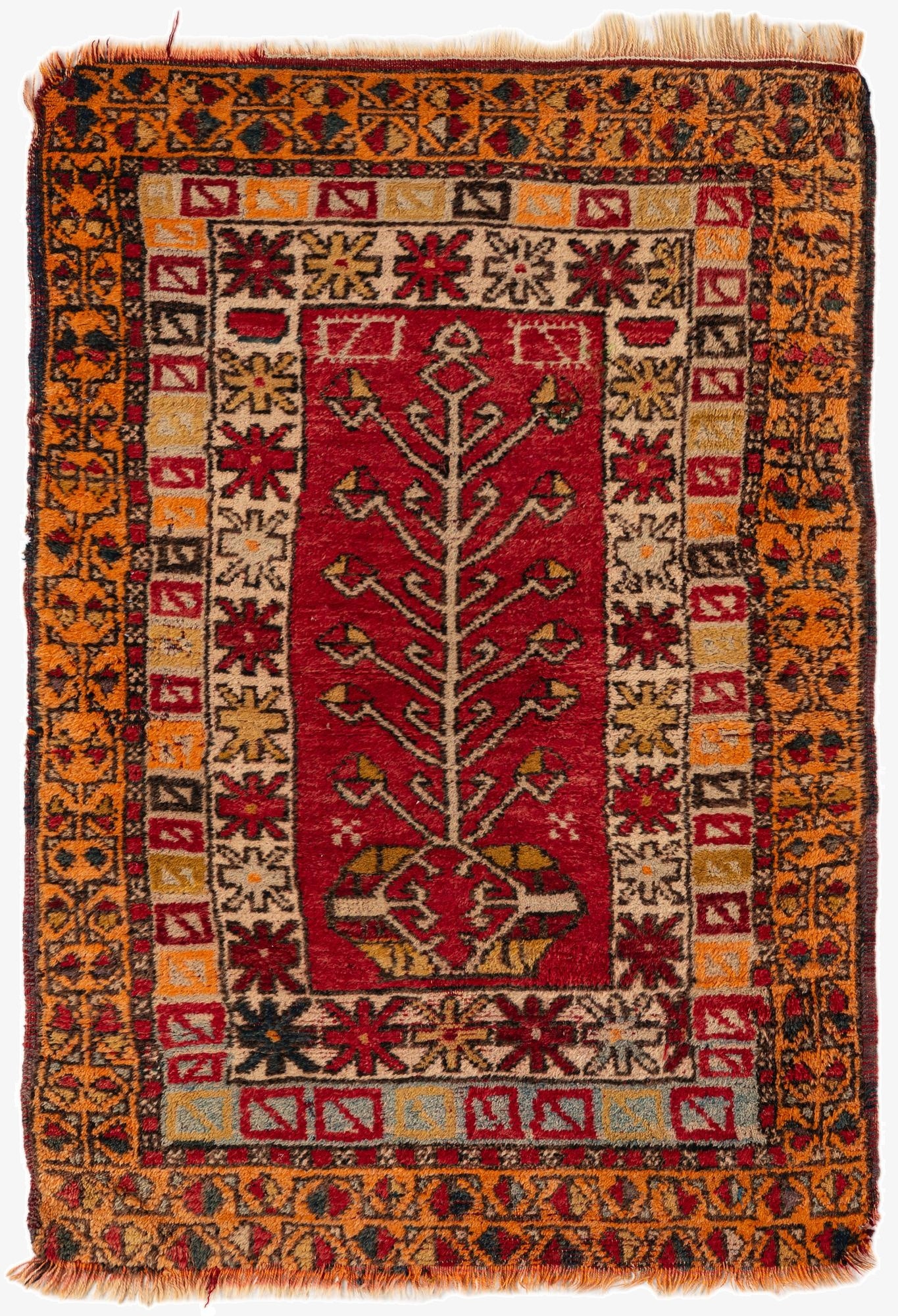 2' 10 x 4' 2  Hand Knotted Anatolian Wool Rug