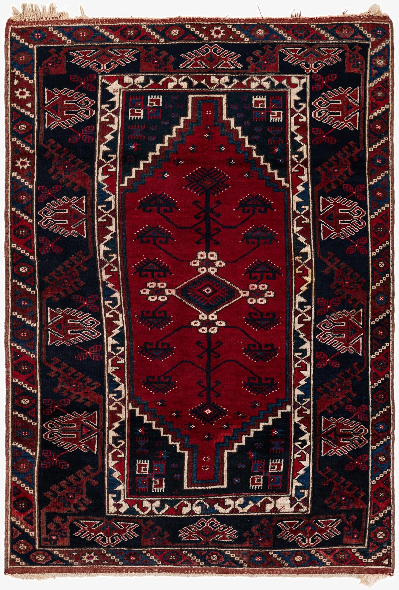  4' x 5' 11  Hand Knotted Anatolian Wool Rug