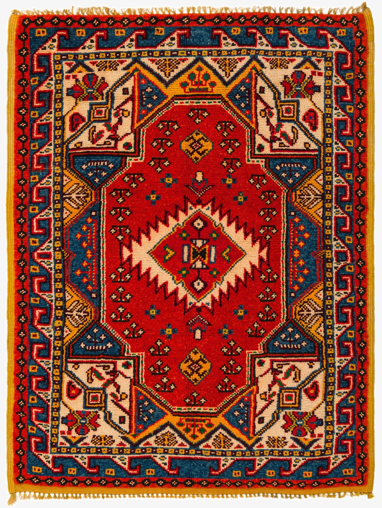  3' 8 x 4' 10  Hand Knotted Anatolian Wool Rug