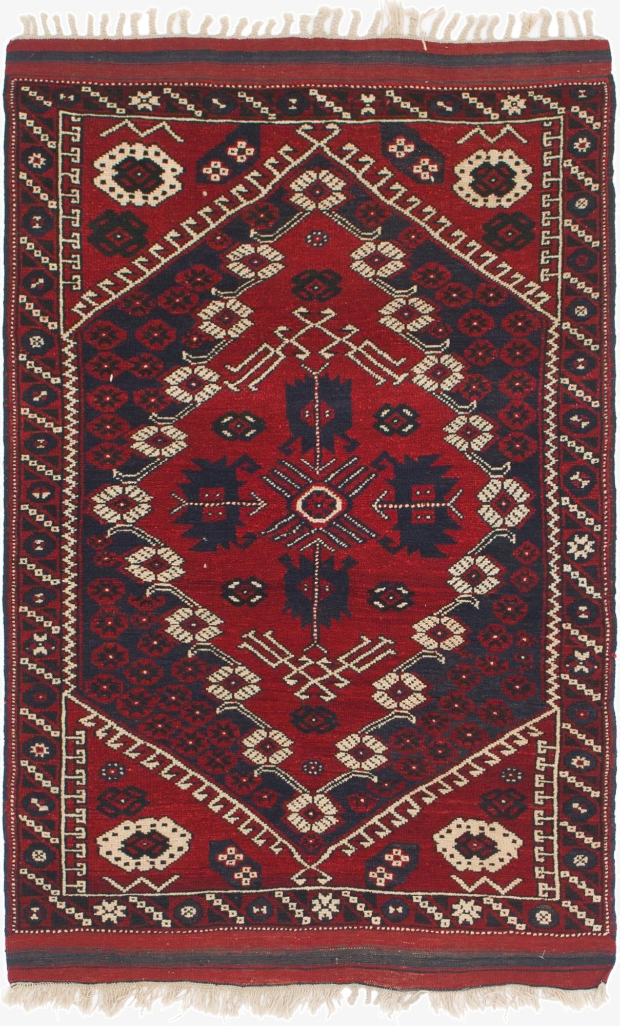  3' 6 x 5' 7  Hand Knotted Anatolian Wool Rug