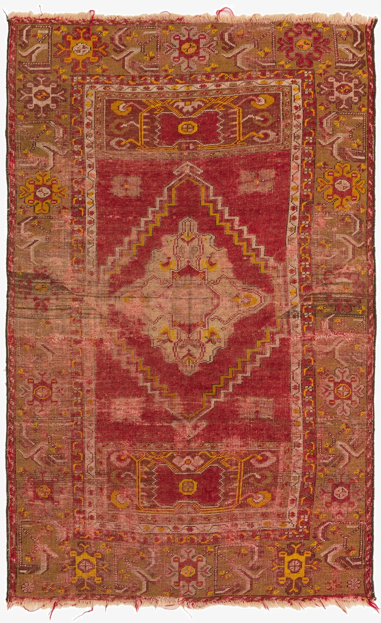  3' 2 x 5'  Hand Knotted Anatolian Oriental Wool Rug