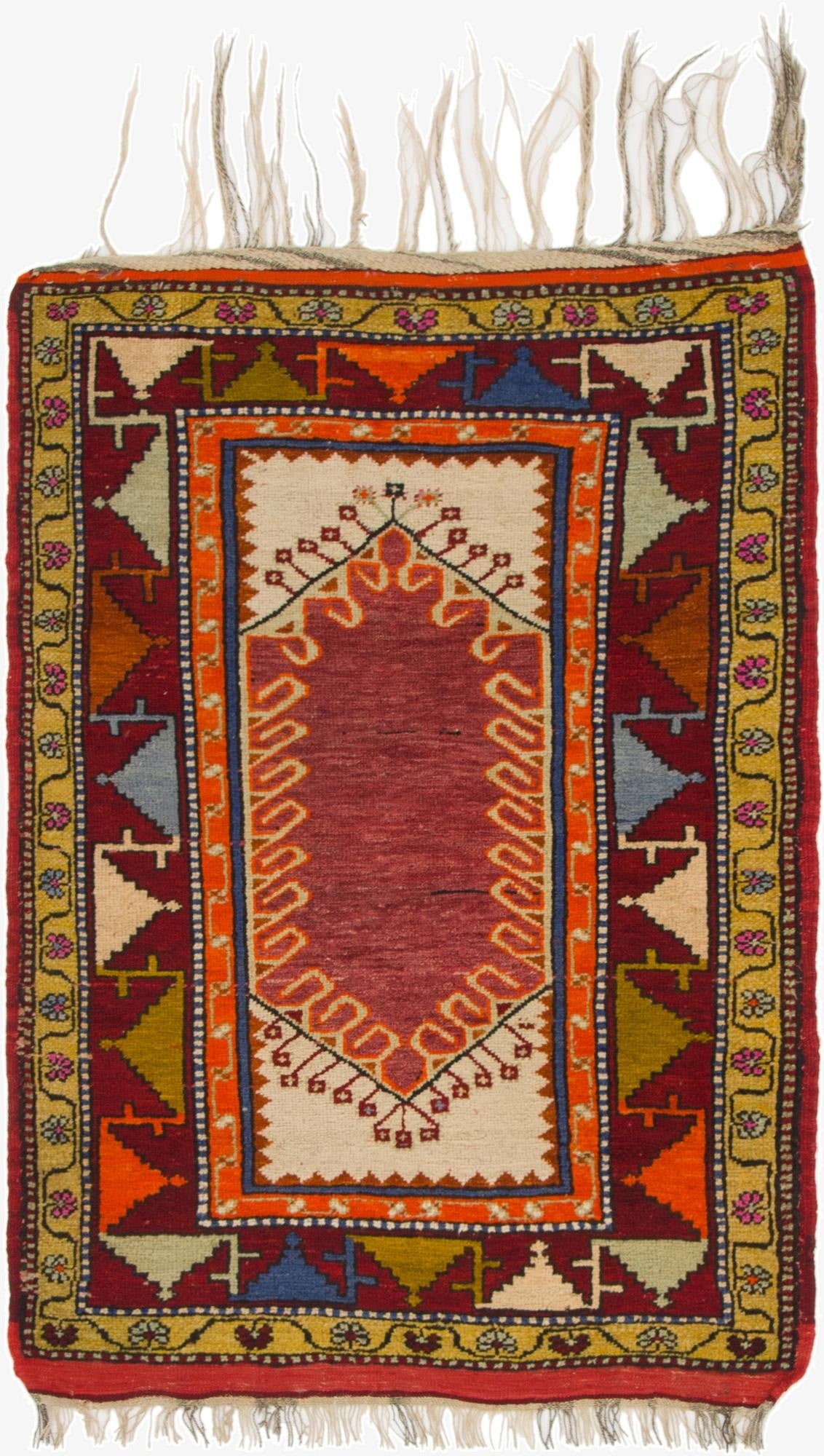  3' 4 x 5'  Hand Knotted Anatolian Wool Rug