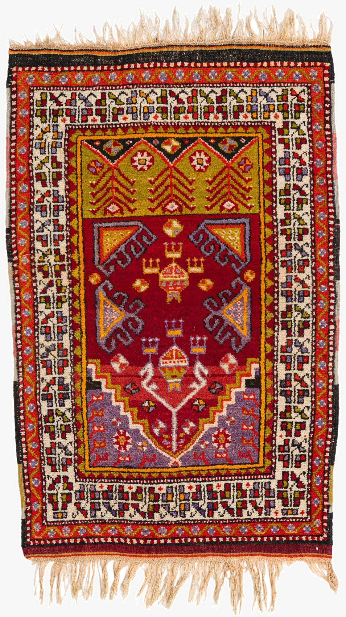  3' x 4' 10  Hand Knotted Anatolian Oriental Wool Rug