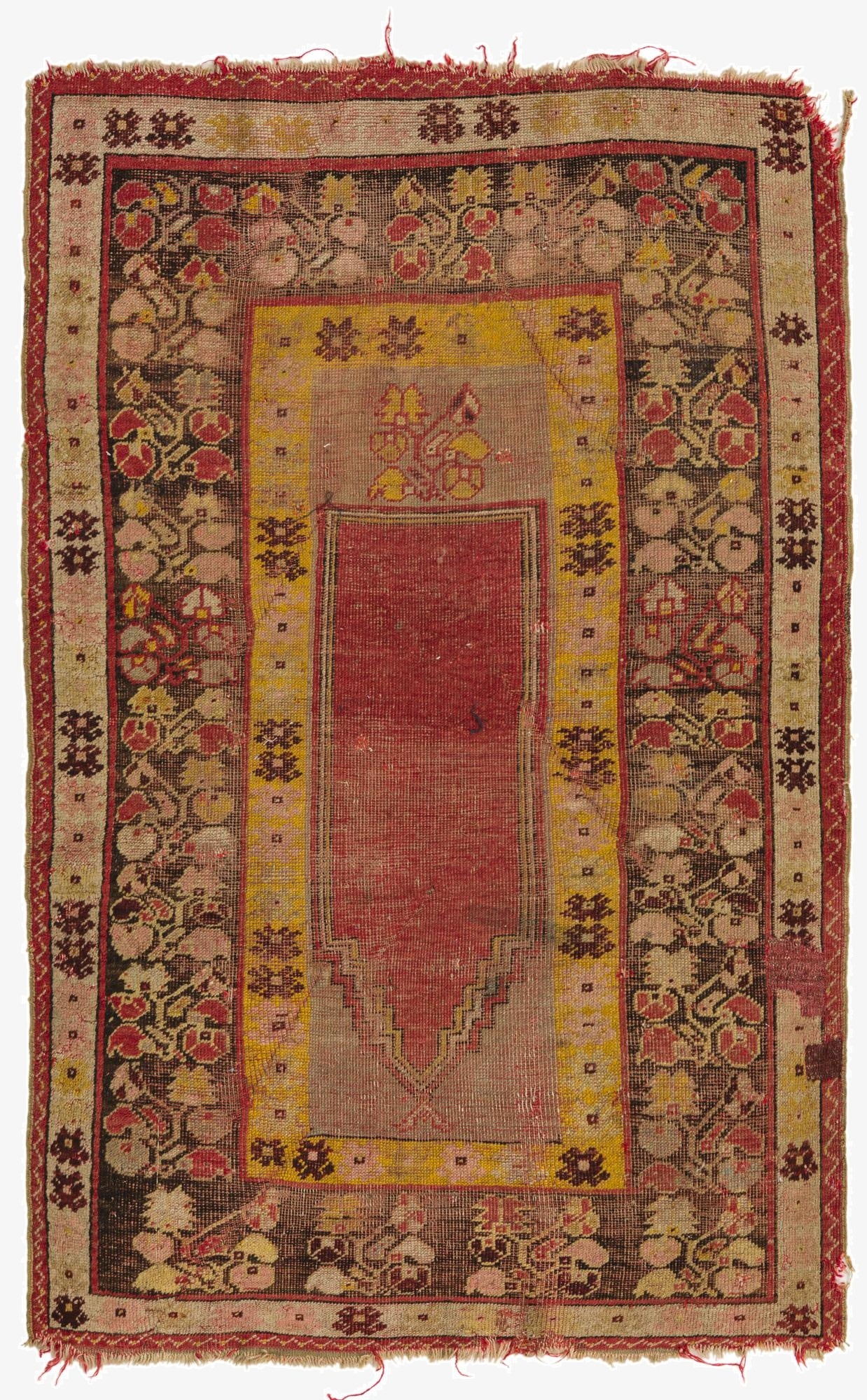  3' 3 x 5' 1  Hand Knotted Anatolian Oriental Wool Rug