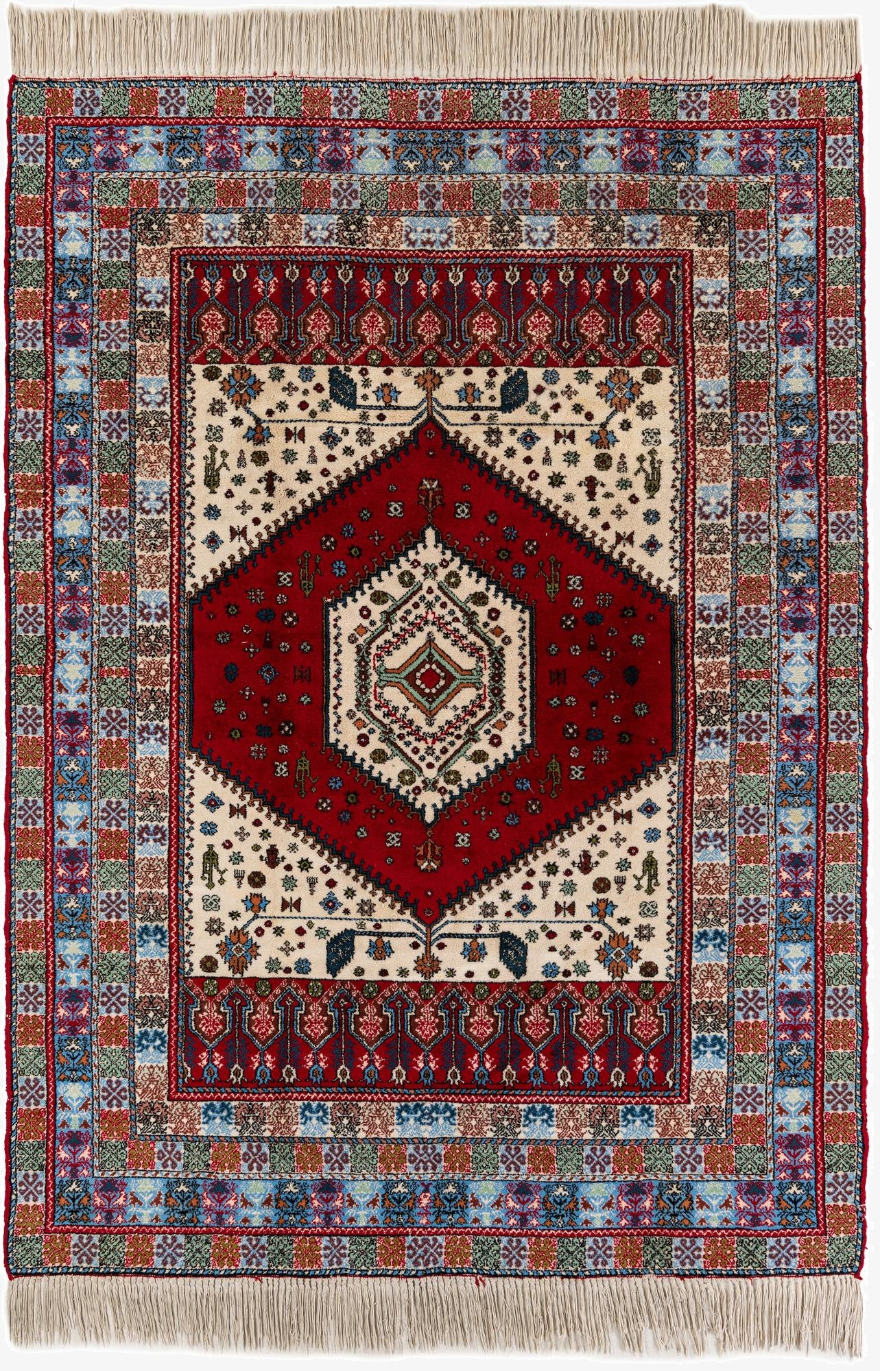  6' 8 x 9' 5  Hand Knotted Anatolian Wool Rug