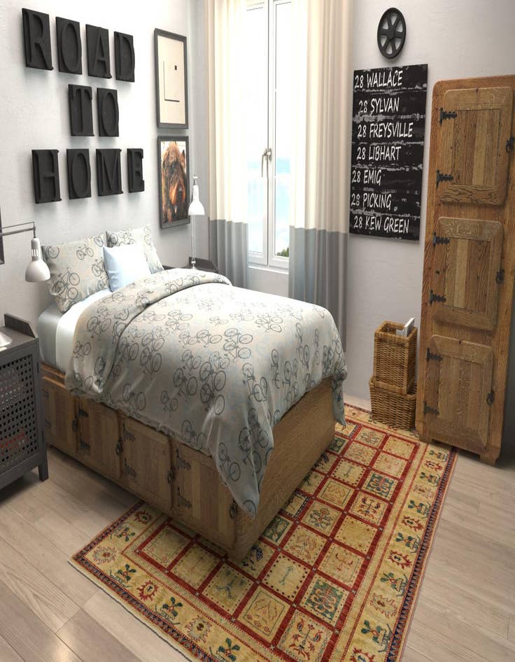 Detail image of  5' 8 x 7' 9  Hand Knotted Ariana Ziegler Oriental Rug