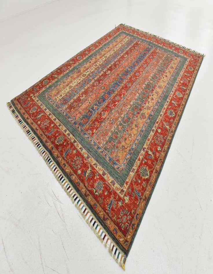 Detail image of  5' 8 x 8'  Hand Knotted Ariana Ziegler Rug