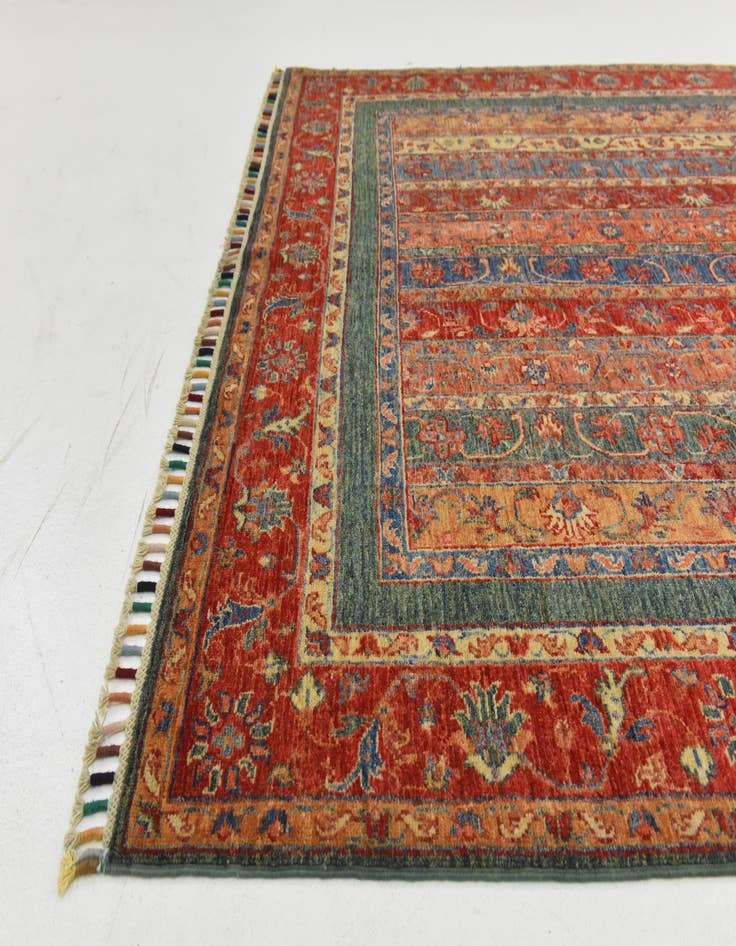 Detail image of  5' 8 x 8'  Hand Knotted Ariana Ziegler Rug