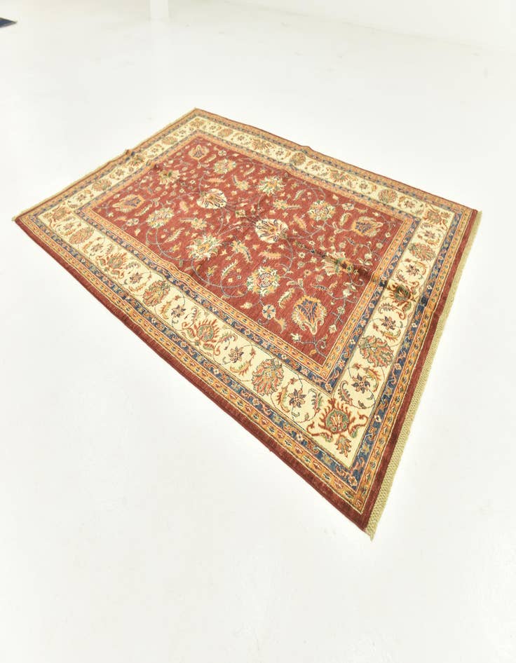 Detail image of  5' 8 x 8'  Hand Knotted Ariana Ziegler Rug