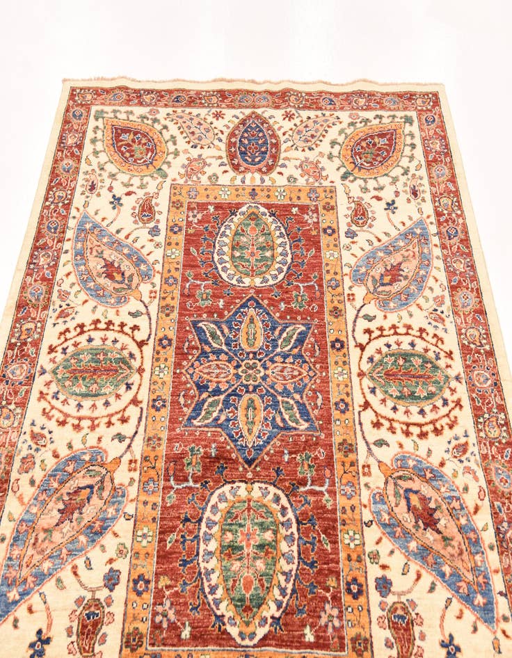 Detail image of  5' 1 x 6' 7  Hand Knotted Ariana Ziegler Rug