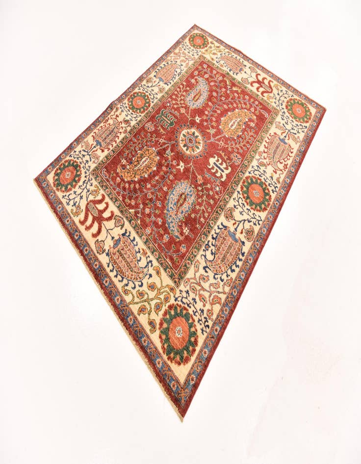 Detail image of  5' 1 x 6' 8  Hand Knotted Ariana Ziegler Rug