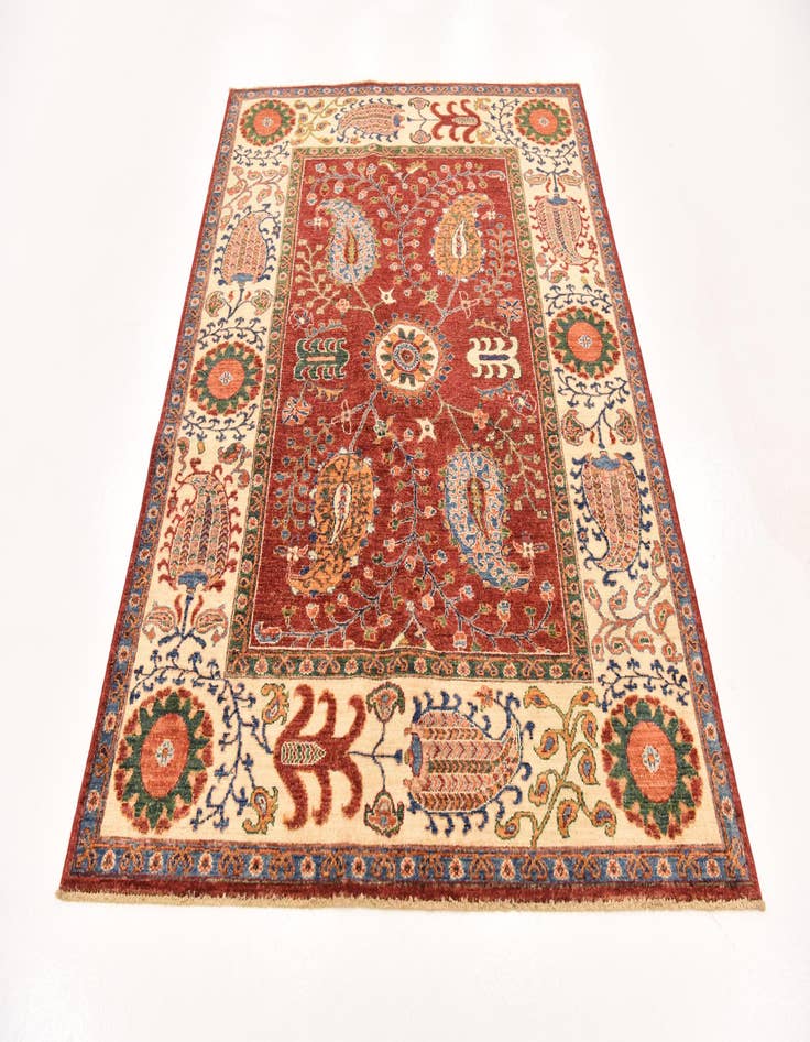 Detail image of  5' 1 x 6' 8  Hand Knotted Ariana Ziegler Rug