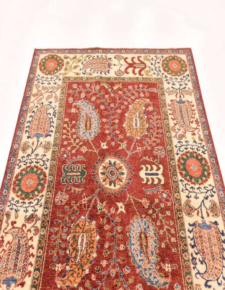 Detail image of  5' 1 x 6' 8  Hand Knotted Ariana Ziegler Rug