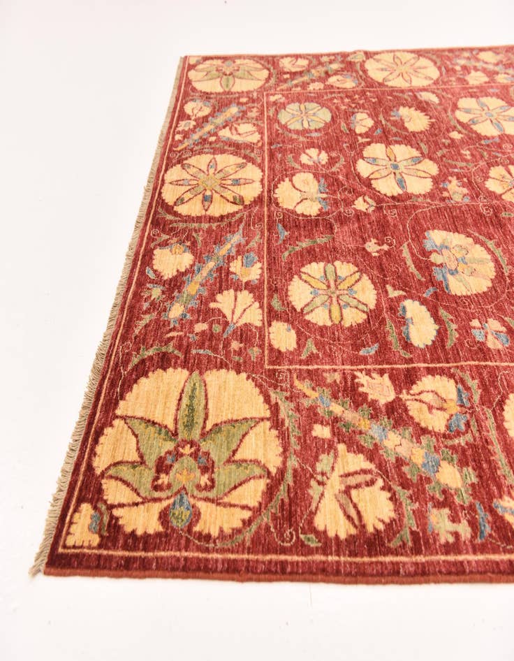 Detail image of  5' 6 x 8' 4  Hand Knotted Ariana Ziegler Oriental Rug