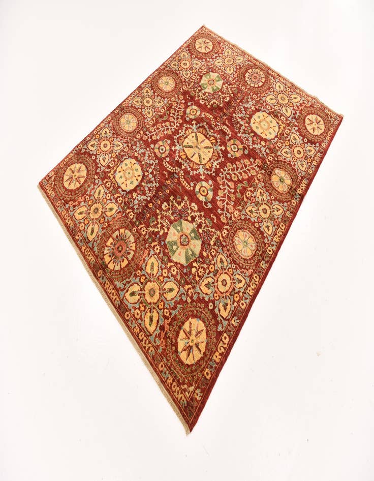 Detail image of  5' x 6' 4  Hand Knotted Ariana Ziegler Oriental Rug