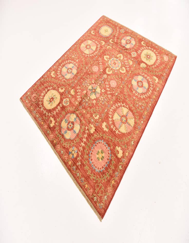 Detail image of  5' 1 x 6' 4  Hand Knotted Ariana Ziegler Oriental Rug