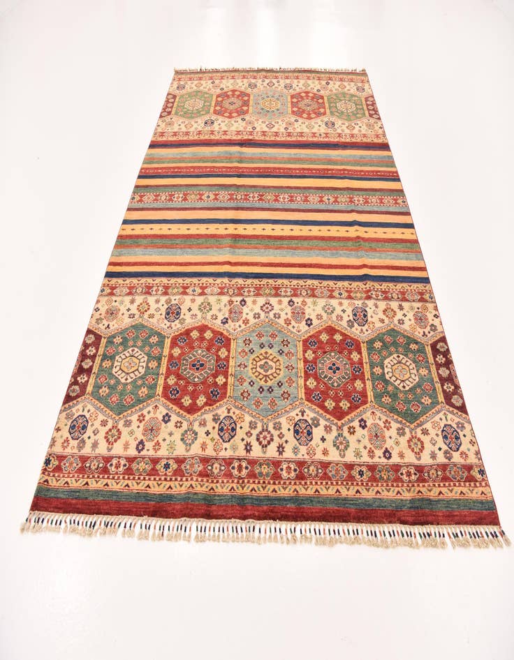 Detail image of  6' 9 x 9' 9  Hand Knotted Ariana Ziegler Rug