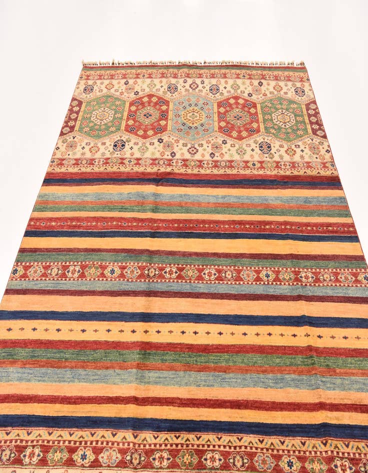 Detail image of  6' 9 x 9' 9  Hand Knotted Ariana Ziegler Rug