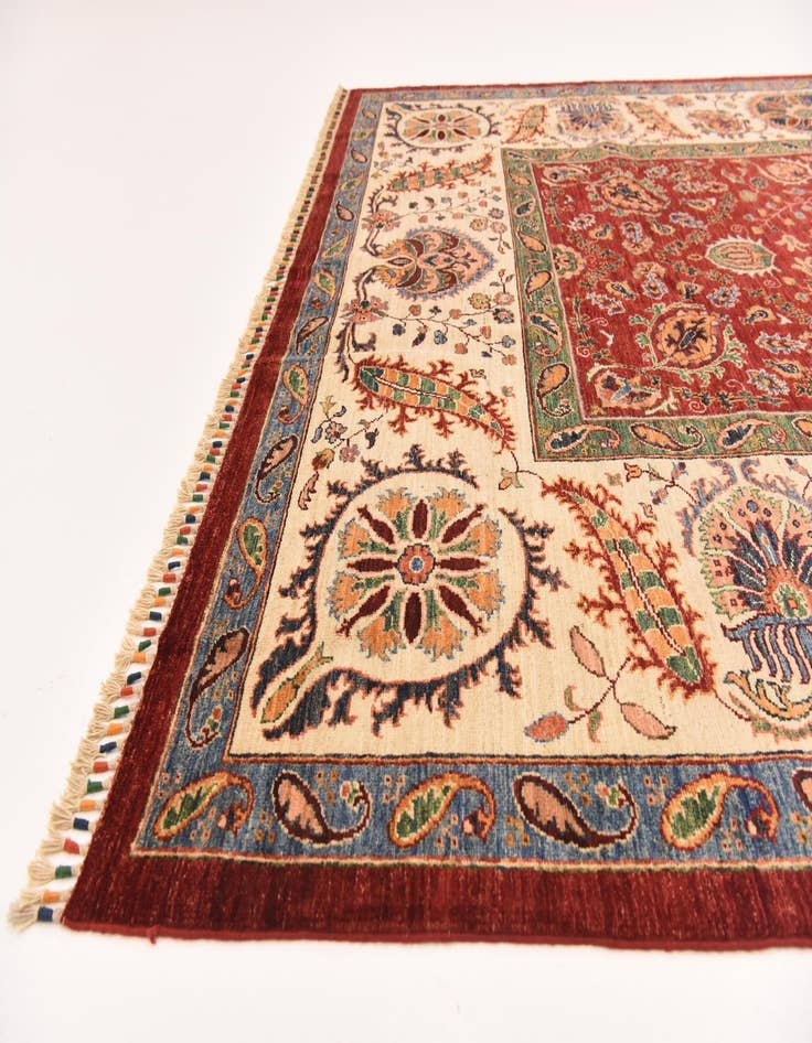 Detail image of  6' 9 x 9' 10  Hand Knotted Ariana Ziegler Rug