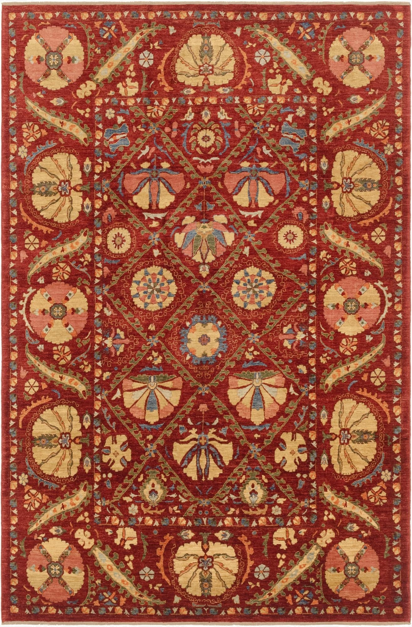  6' 8 x 10' 2  Hand Knotted Ariana Ziegler Oriental Rug