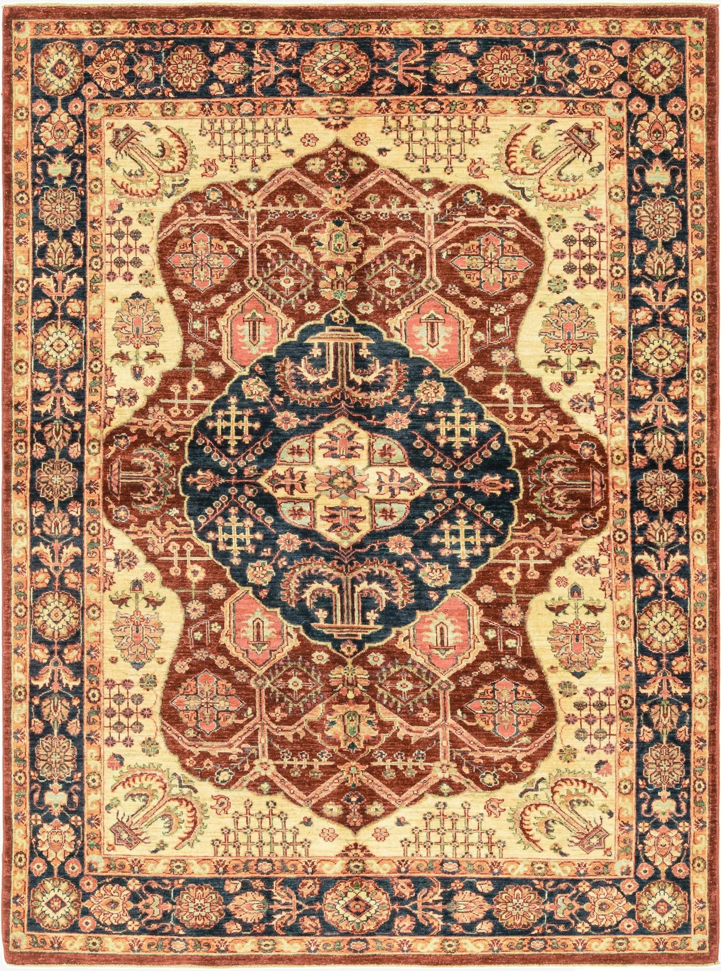  5' 7 x 7' 9  Hand Knotted Ariana Ziegler Rug