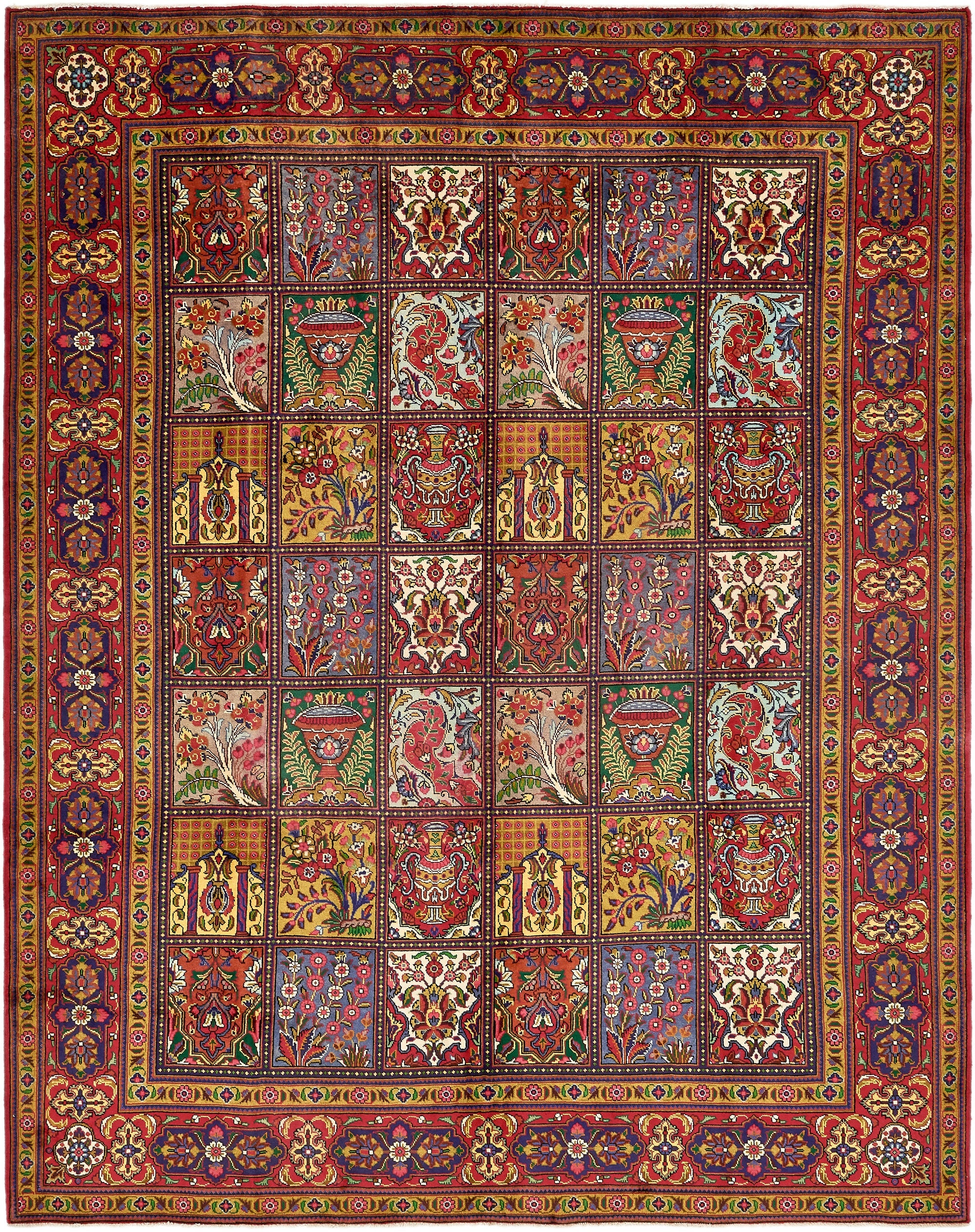  10' 2 x 13'  Hand Knotted Bakhtiar Persian Wool Rug