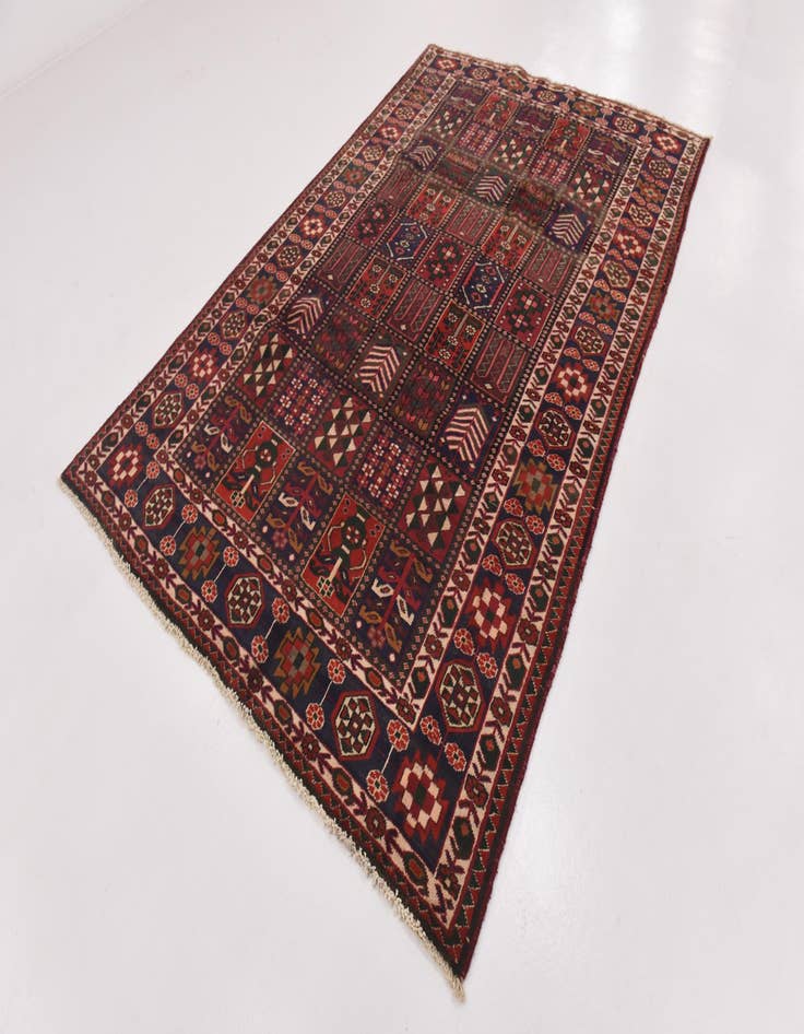 Detail image of  5' 11 x 10'  Hand Knotted Bakhtiar Persian Wool Rug