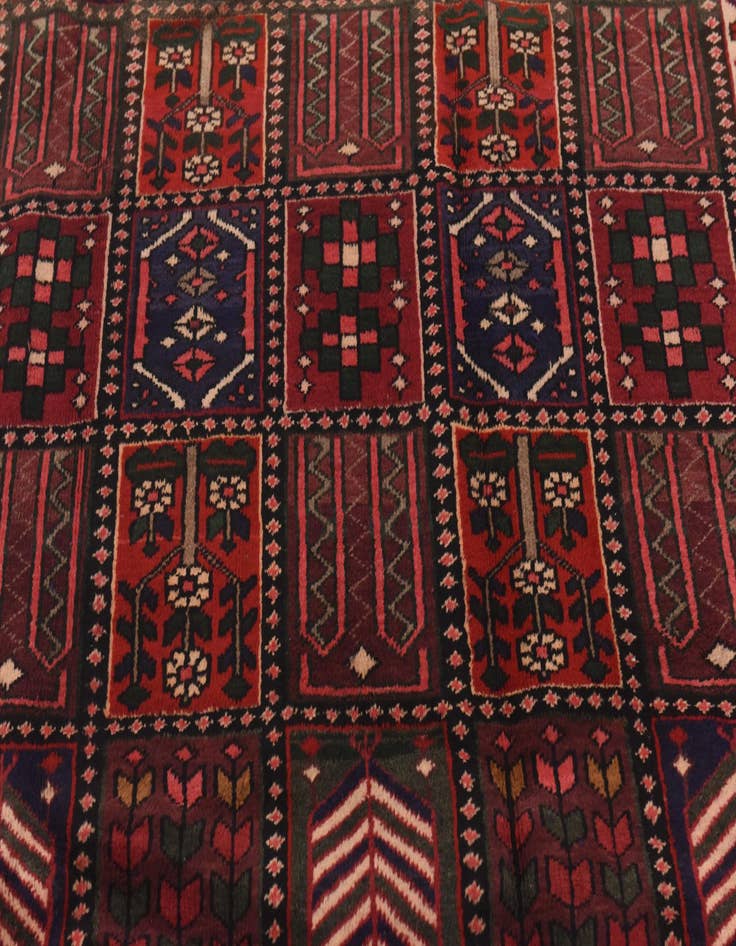 Detail image of  5' 11 x 10'  Hand Knotted Bakhtiar Persian Wool Rug