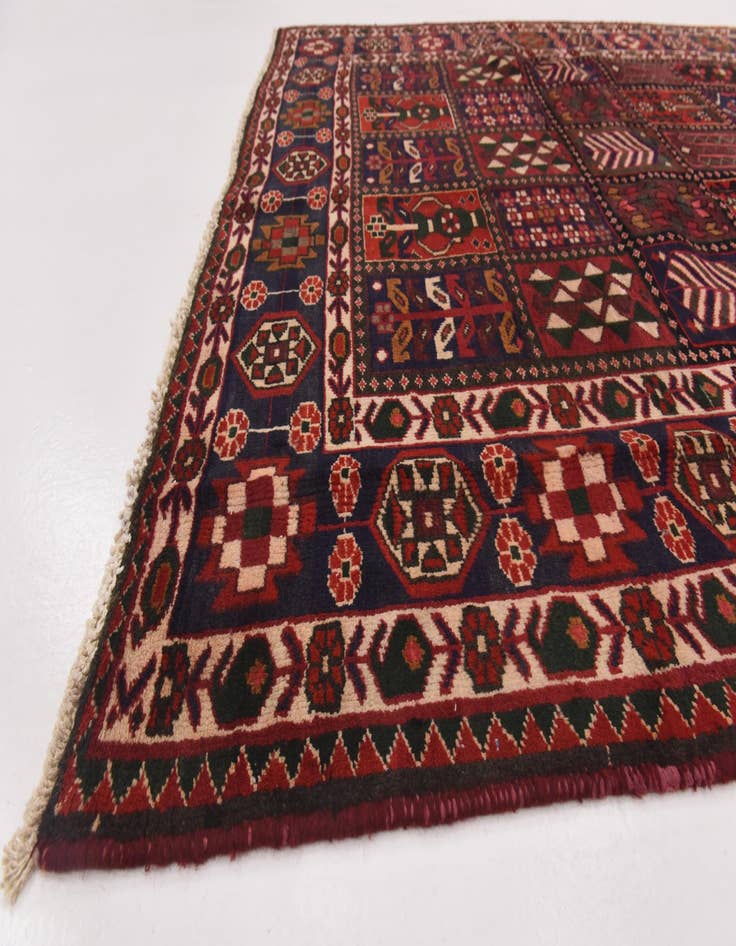 Detail image of  5' 11 x 10'  Hand Knotted Bakhtiar Persian Wool Rug