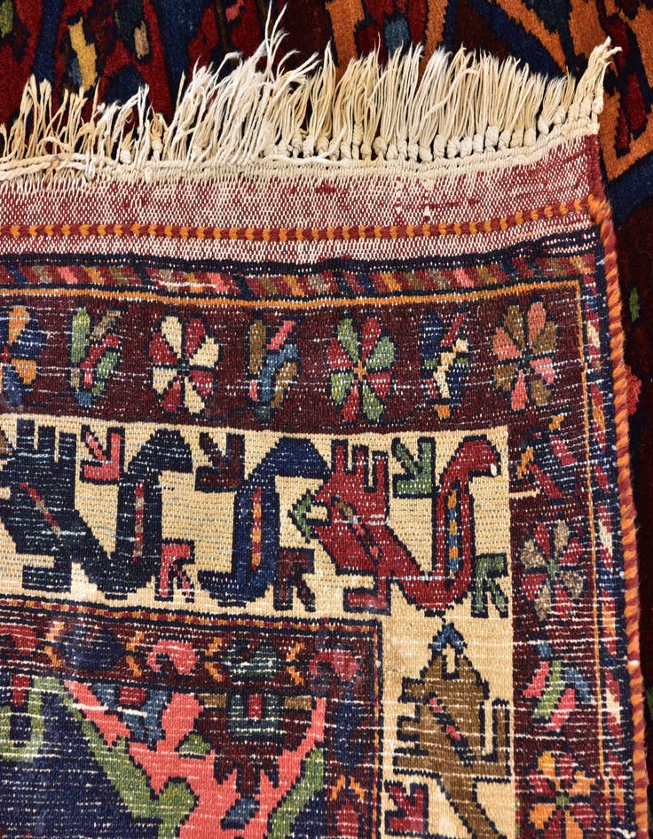 Detail image of  5' x 7' 4  Hand Knotted Bakhtiar Persian Wool Rug