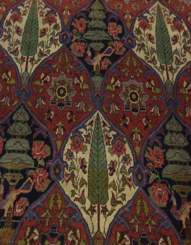 Detail image of  6' 10 x 10' 10  Hand Knotted Bakhtiar Persian Wool Rug