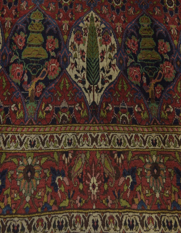Detail image of  6' 10 x 10' 10  Hand Knotted Bakhtiar Persian Wool Rug