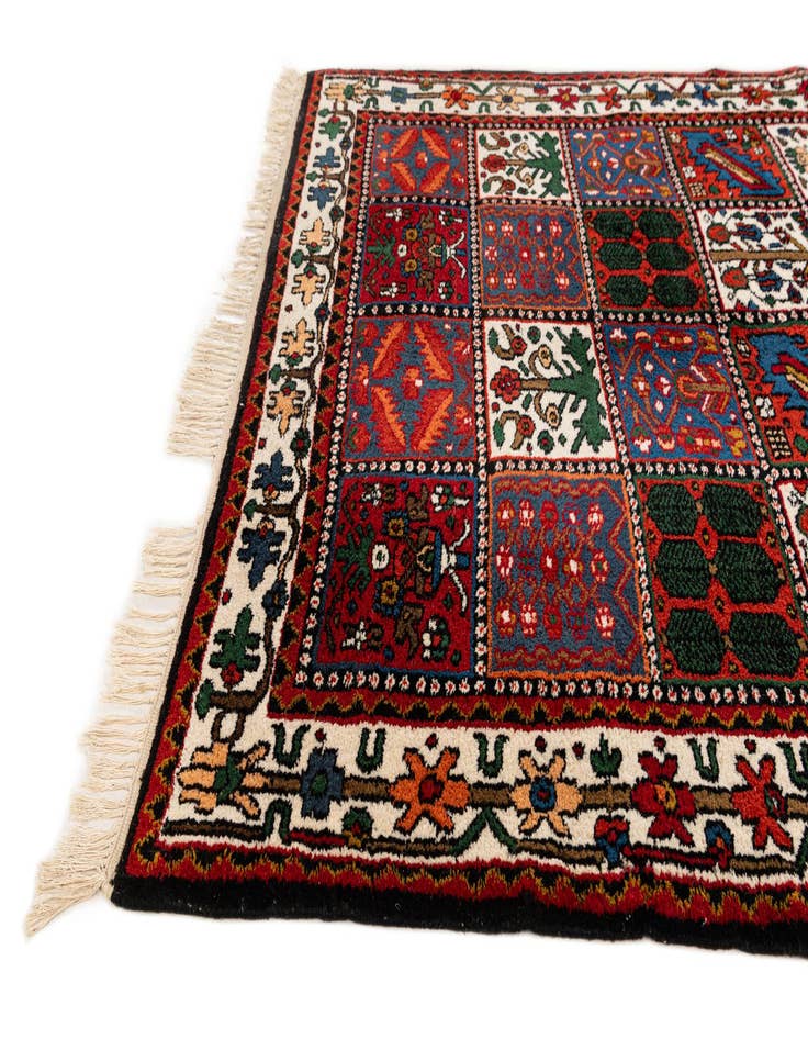 Detail image of  4' 6 x 6' 7  Hand Knotted Bakhtiar Wool Rug