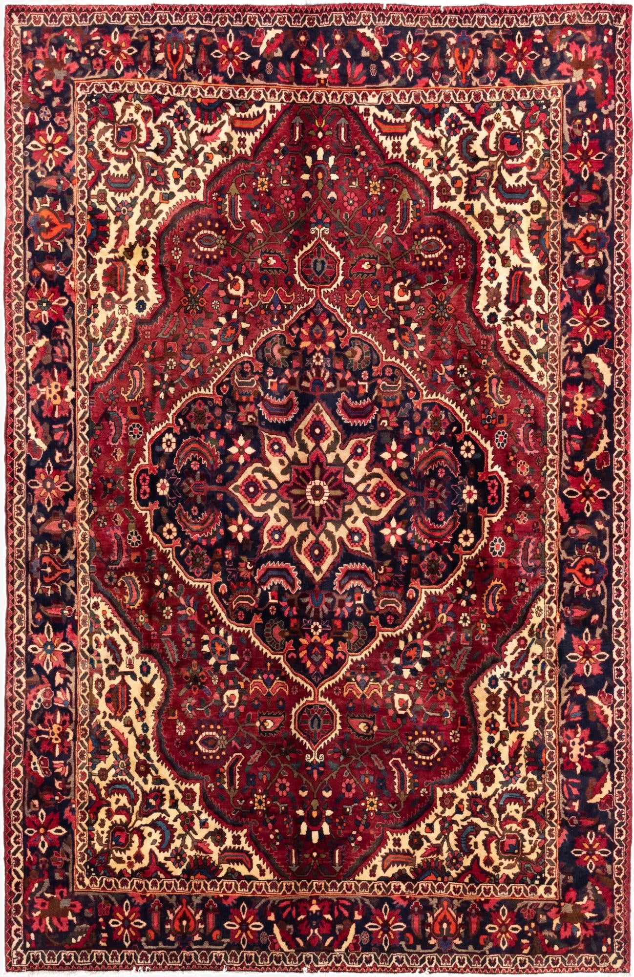  7' x 11'  Hand Knotted Bakhtiar Persian Wool Rug
