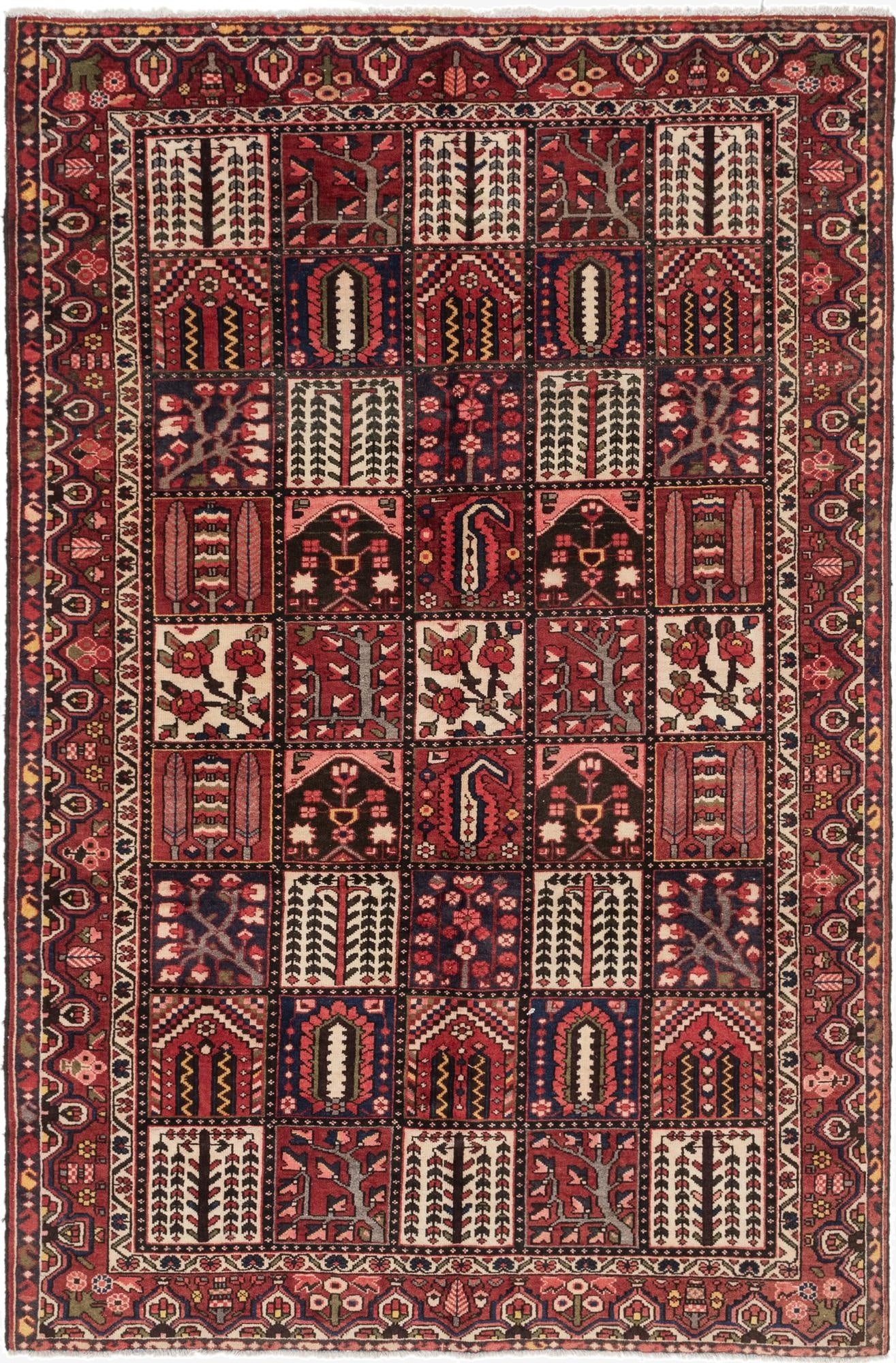  6' 10 x 10' 3  Hand Knotted Bakhtiar Persian Wool Rug