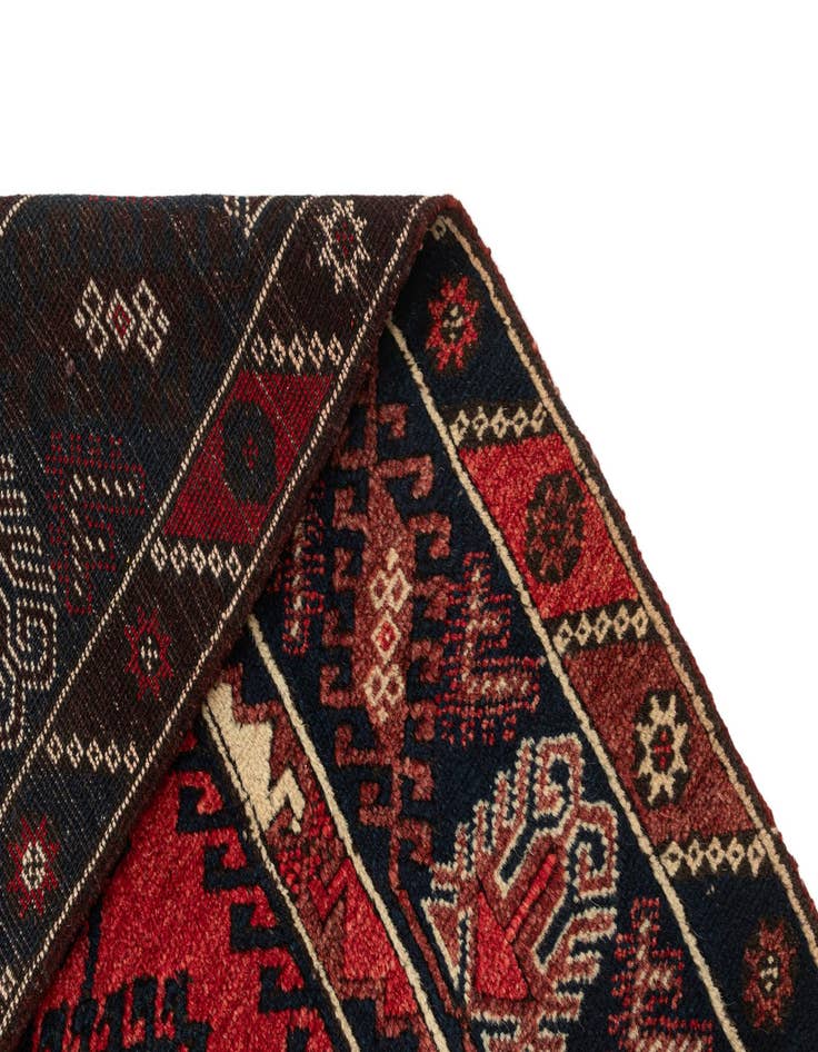 Detail image of  4' x 5' 9  Hand Knotted Balouch Oriental Wool Rug