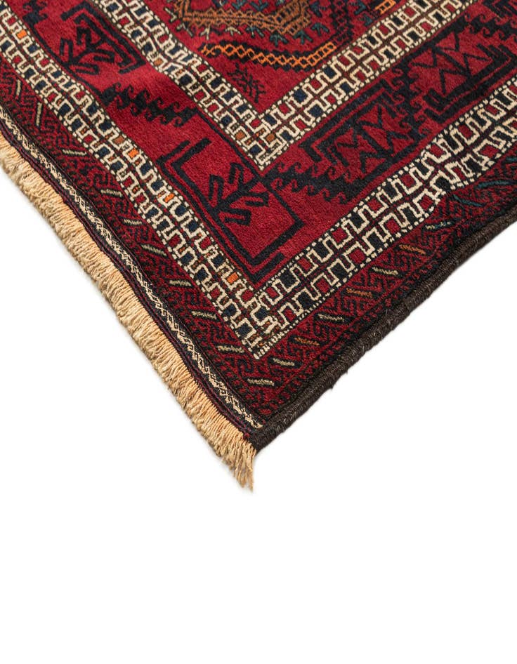 Detail image of  4' 10 x 8' 5  Hand Knotted Balouch Wool Rug