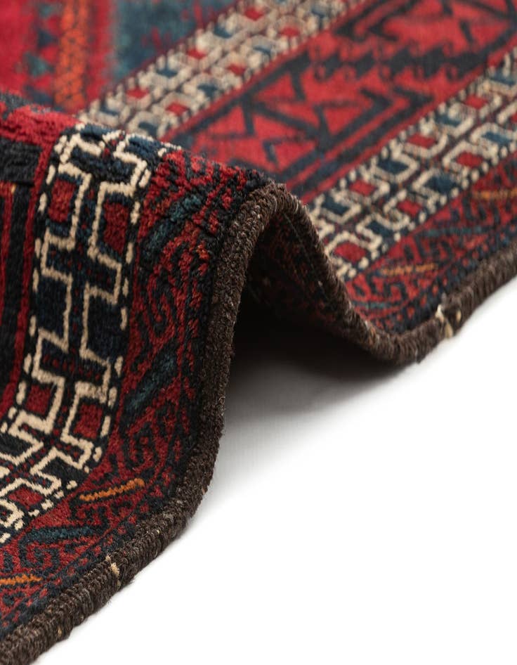 Detail image of  4' 10 x 8' 5  Hand Knotted Balouch Wool Rug