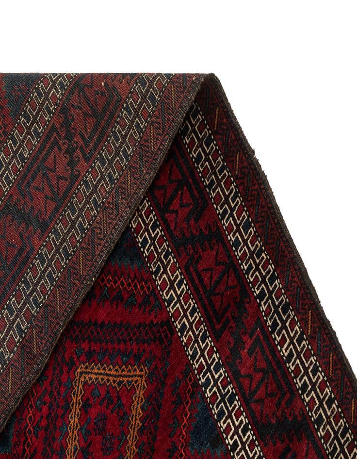 Detail image of  4' 10 x 8' 5  Hand Knotted Balouch Wool Rug