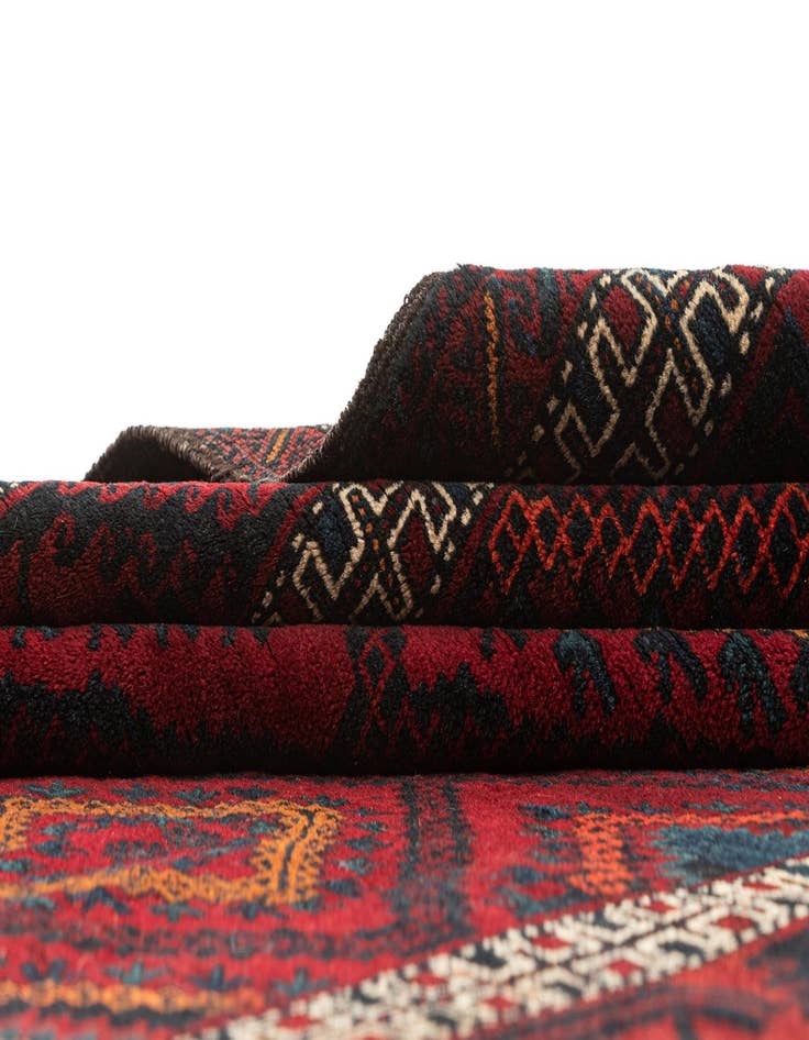 Detail image of  4' 10 x 8' 5  Hand Knotted Balouch Wool Rug