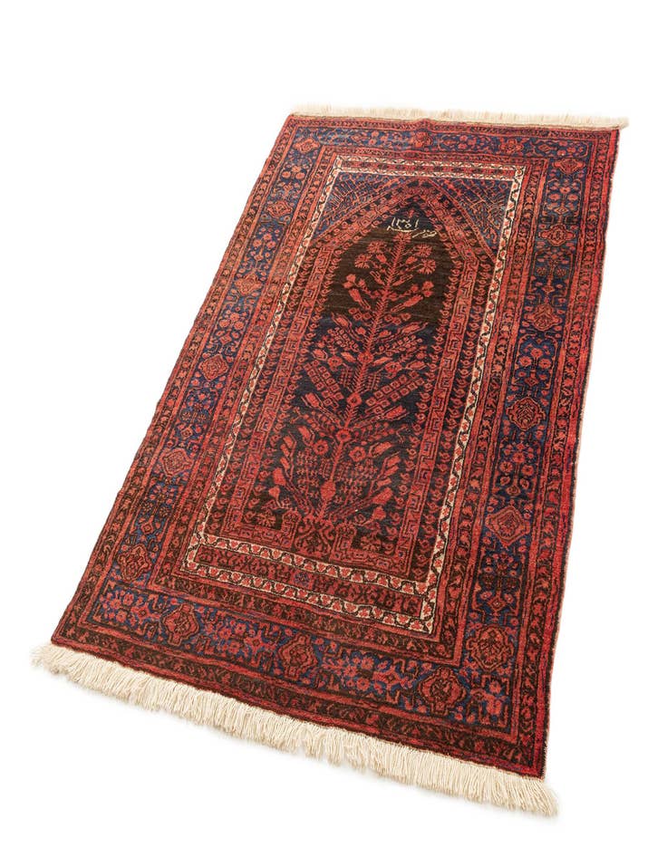 Detail image of  4' 4 x 5' 8  Hand Knotted Balouch Wool Rug