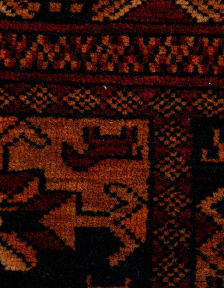 Detail image of  4' 4 x 6' 4  Hand Knotted Balouch Persian Wool Rug