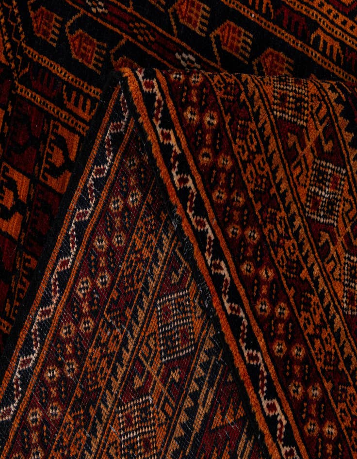 Detail image of  4' 4 x 6' 4  Hand Knotted Balouch Persian Wool Rug