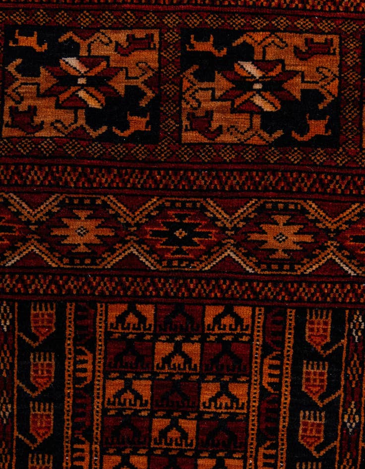 Detail image of  4' 4 x 6' 4  Hand Knotted Balouch Persian Wool Rug