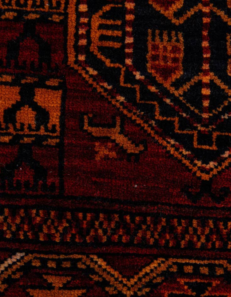 Detail image of  4' 4 x 6' 4  Hand Knotted Balouch Persian Wool Rug