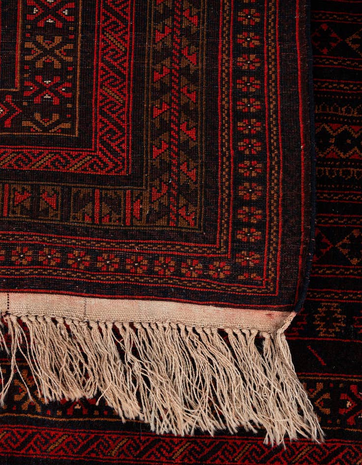 Detail image of  4' 3 x 6' 8  Hand Knotted Balouch Persian Wool Rug
