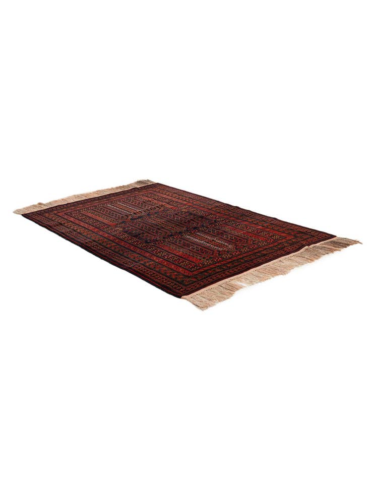 Detail image of  4' 3 x 6' 8  Hand Knotted Balouch Persian Wool Rug