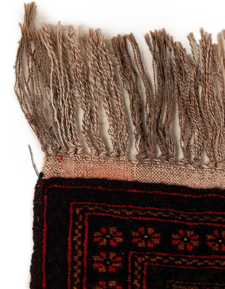 Detail image of  4' 3 x 6' 8  Hand Knotted Balouch Persian Wool Rug