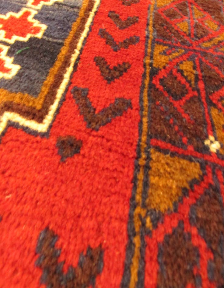 Detail image of  3' 7 x 6'  Hand Knotted Balouch Persian Wool Rug