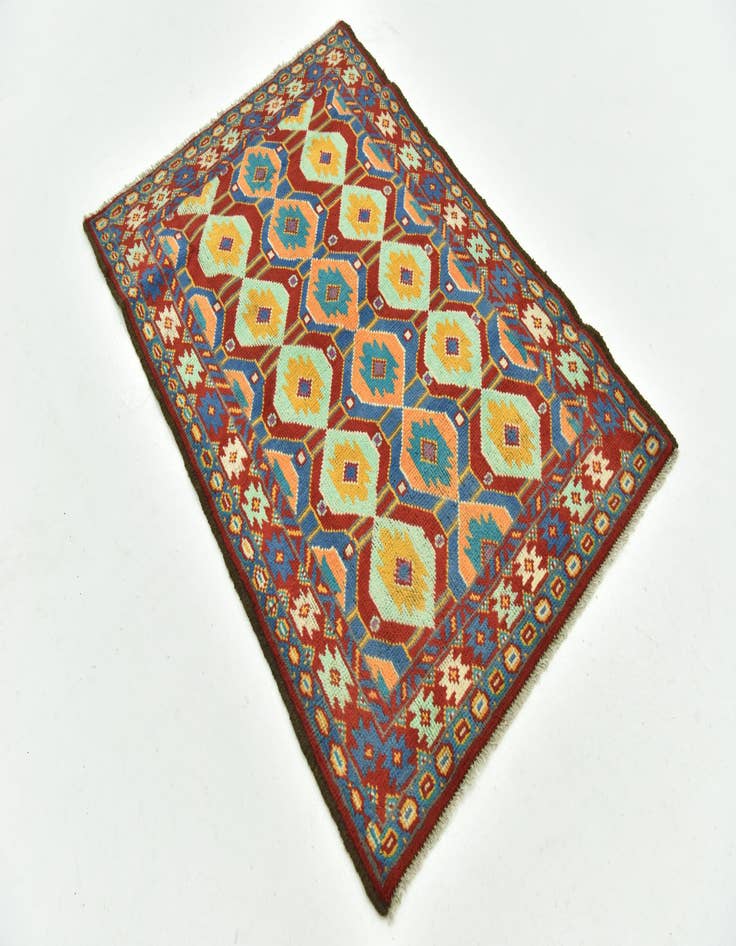 Detail image of  3' 4 x 4' 10  Hand Knotted Balouch Rug